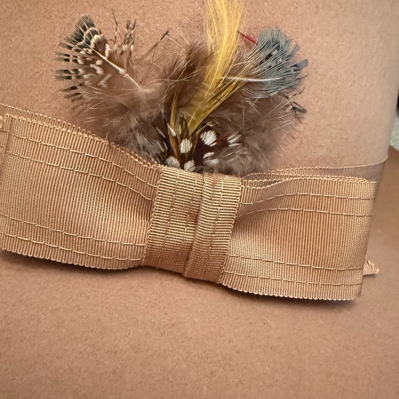 Chic Tan Fedora with Feather Detail main image 5